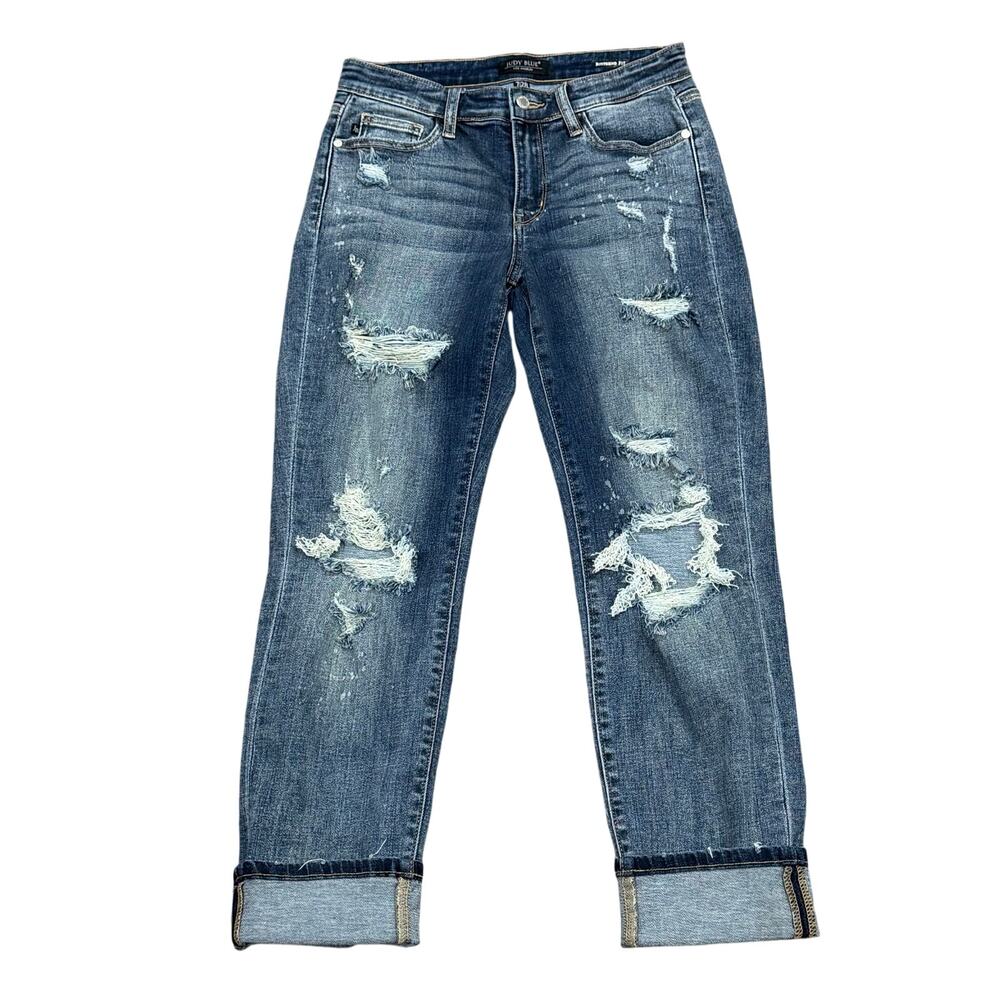 Judy Blue Boyfriend Fit Distressed Jean